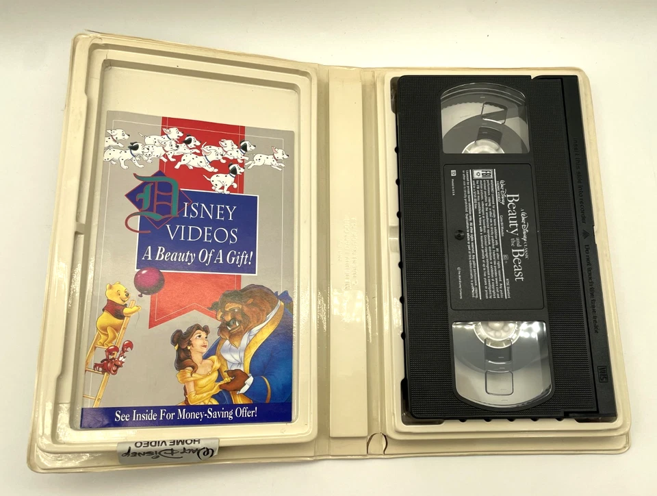 Disney La Bella y la Bestia - Diamante Negro VHS Con marcador de película NTSC - Imagen 2 de 4