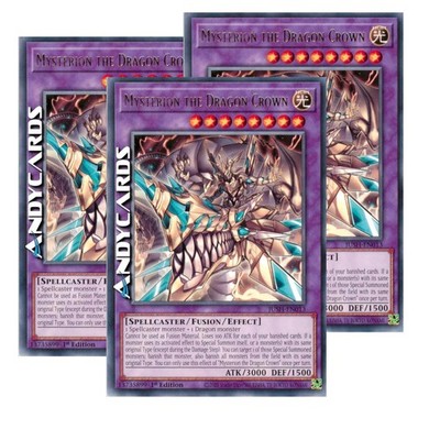 MYSTERION THE DRAGON CROWN 3x (Mysterion, Drachenkrone) Rare   JUSH EN013   1Ed