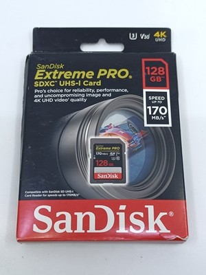 SanDisk Extreme PRO 128GB SDXC UHS-I Speicherkarte 170MB/s V30 4K UHD    _0.02_5