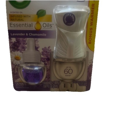 Air Wick plug in Scented Oil Starter Kit Lavender & Chamomile Air Freshener New