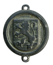 Original Ww2 1942 German WHW Coat Of Arms Token Pin Medal Tinnie LUXEMBURG
