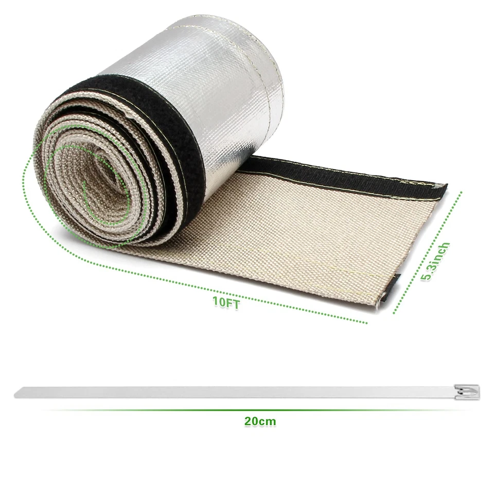 Capa protetora térmica aluminizada 1-1/4" I.D. Abraçadeiras x 10 pés + 20 - Imagem 3 de 4