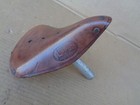 Ancienne selle vélo ville cuir marron Verybest N° 1 vélo enfant junior vintage