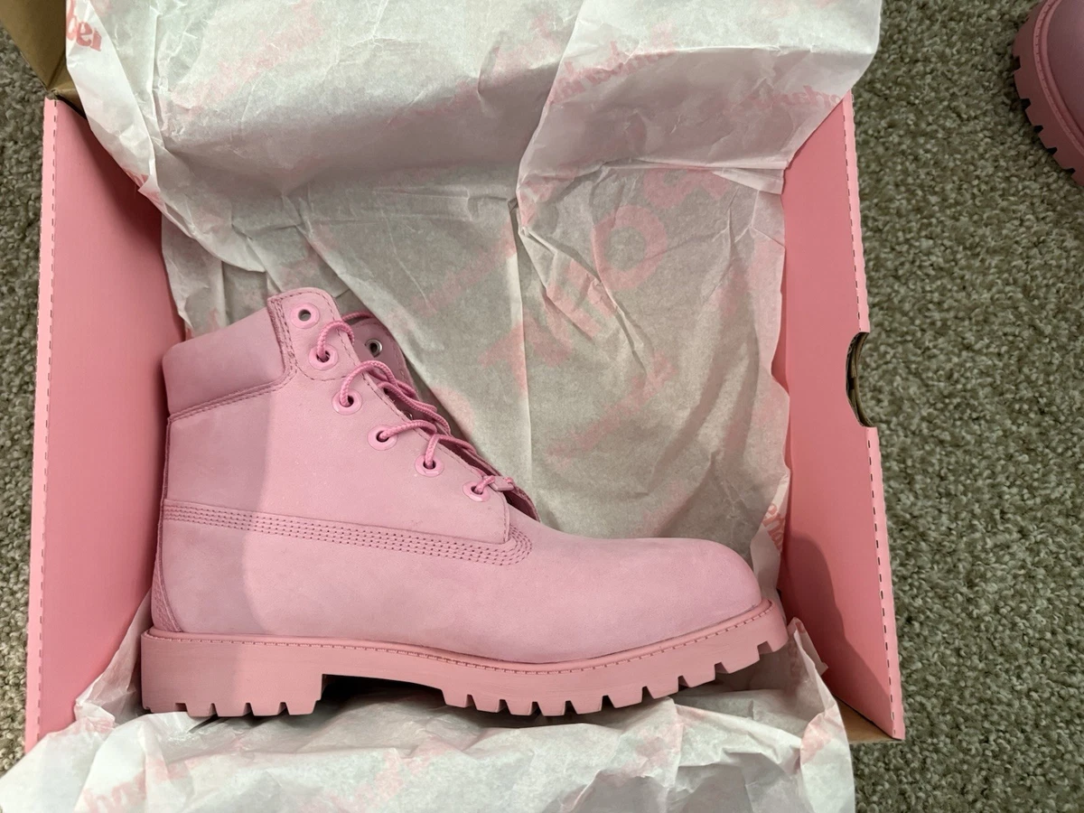 Timberland Pink Lace-up Boots Durable Ankle-high NWOT . Size Men’s 8W Junior Timberland® Premium 6-Inch Waterproof Boot main image 4
