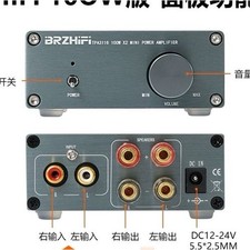 BRZHIFI TPA3116 2-Channel Class D Mini Power Amplifier 100W x2 RCA Grey