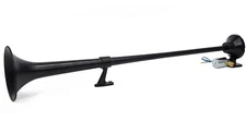 HornBlasters Tug Black Loud Air Horn for Semi or Truck - Tug Boat Sound