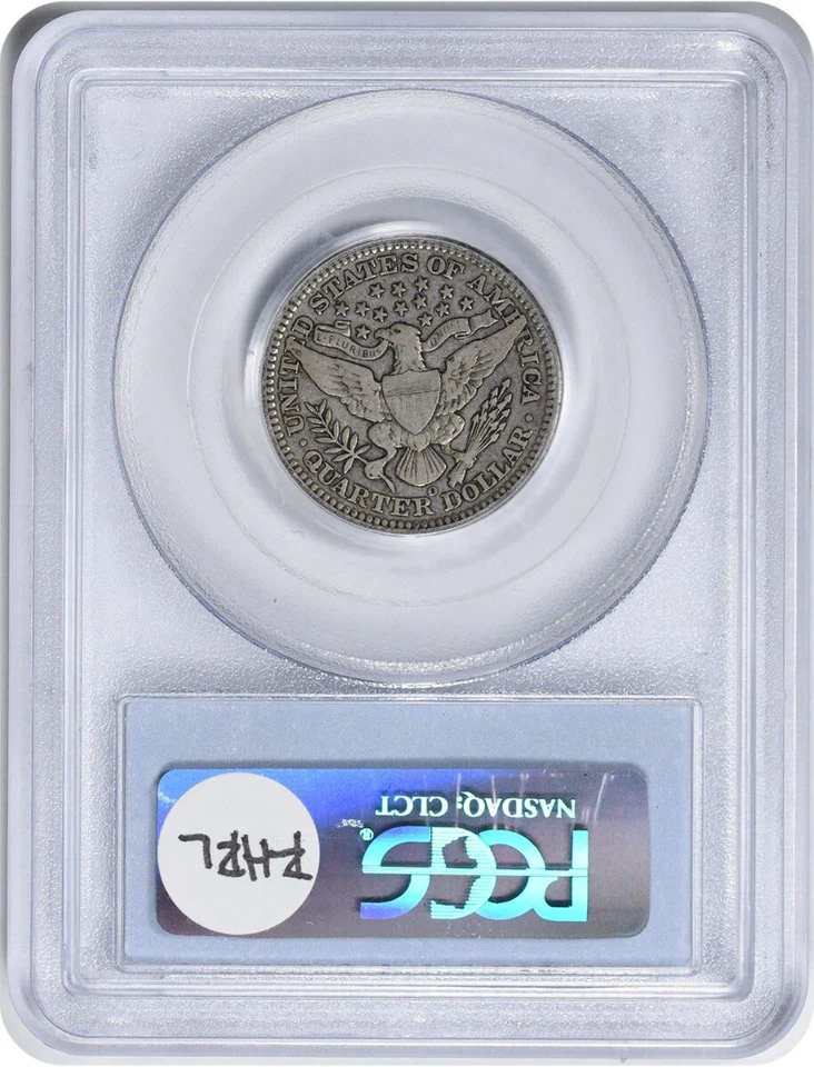 1905-O Barber Silver Quarter VF20 PCGS - Image 2 of 2