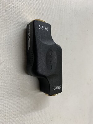 Proel DHMA635 STEREO 6.35mm 1/4'' Female to Female Jack Audio Coupler Adapter