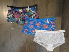 3-PACK ASHLEY STEWART LACE CUTOUT CHEEKY BOYSHORT/HIPSTER PANTIES