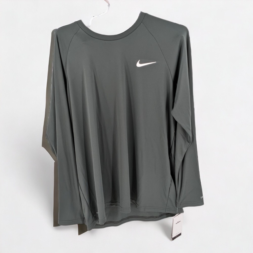 NIKE DRI-FIT Hydroguard Long Sleeve Swim Shirt Black XL
