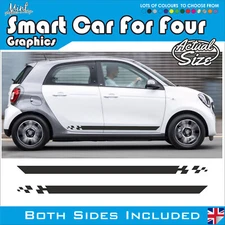 Smart Car FOR FOUR side Stripes Decals Stickers Graphics FREE P&P 039
