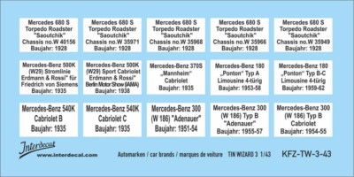 Décalcomanies Marques De Voiture 1/43 Tin Wizard 5 - 80x40mm, Pour Maquettes, Marque INTERDECAL
