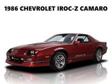 1986 Chevrolet Camaro Iroc-z Metal Sign 12 X 16 Free Shipping