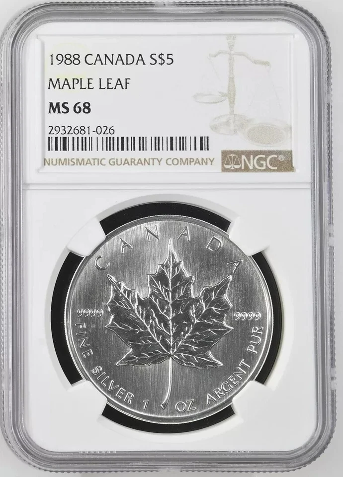 MYSTERY BOX COIN NGC 1988 CANADA MAPLE 1OZ SILVER NGC MS69 MS68 MS67 1 OF 92 - Image 4 of 4