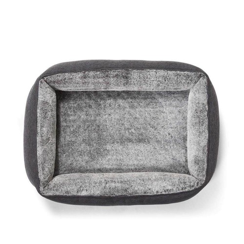 Snooza Snuggler Plush Dog Bed Non-Slip Base Chinchilla Large - Picture 3 of 4
