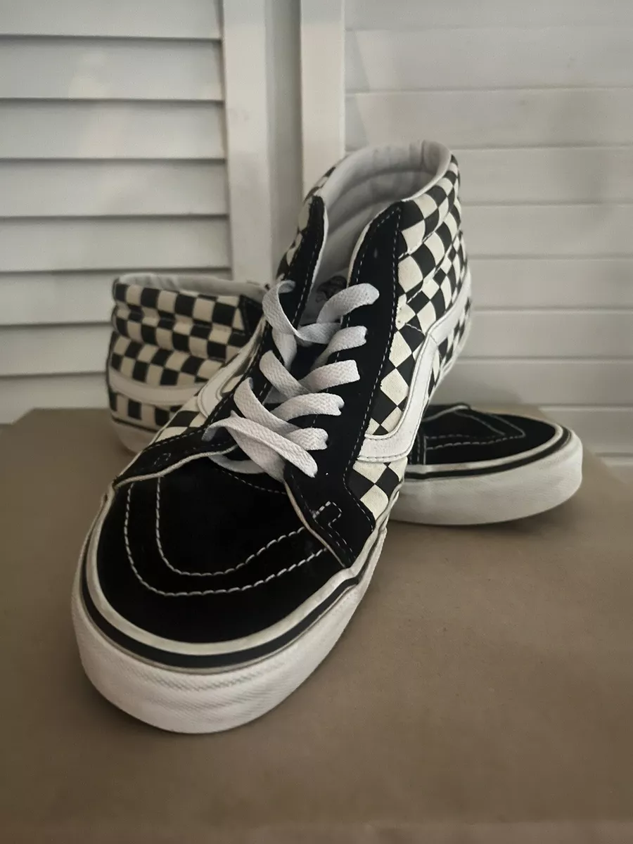 Checkered vans top size 9