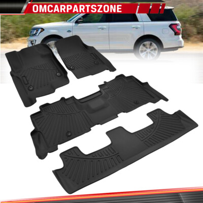 OUMURS Floor Mat Liner TP Rubber 3D For 2018-2024 Ford Expedition/Expedition Max