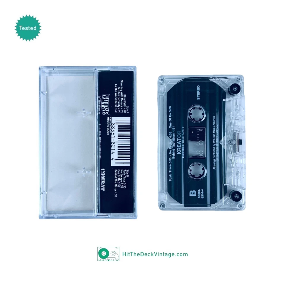 Kreator – Terrible Certainty Cassette Tape (1987) US 1st Thrash Metal TESTED - Image 2 of 2