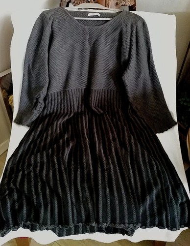 Clearance Calvin Klein Dark Gray Pullover Knit Dress Sz PL - Picture 7 of 12