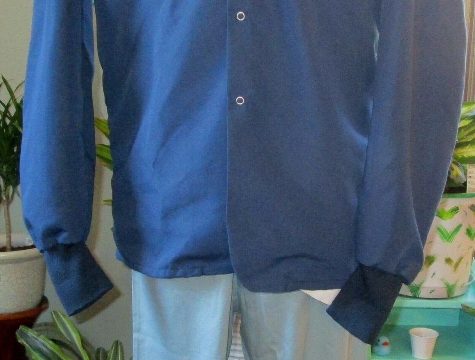 Best Medical L/S Lab Coat Knit Cuff W/ Pkt Snaps 30" Length Navy Sz XL to 5X - Image 3 of 4