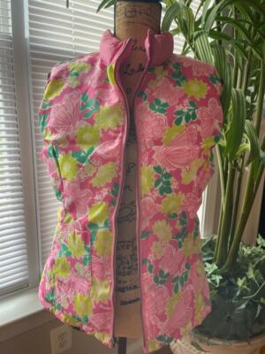 Lilly Pulitzer DOWN reversible puffy vest size large (co200 | eBay