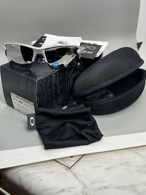 Brand New OAKLEY FLAK 2.0 XL Silver W/ Chrome Iridium