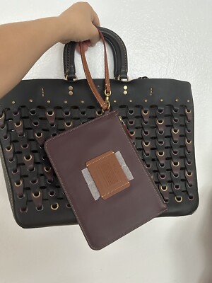 Coach 1941 Glovetanned Leather ROGUE chain linked Link tote purse