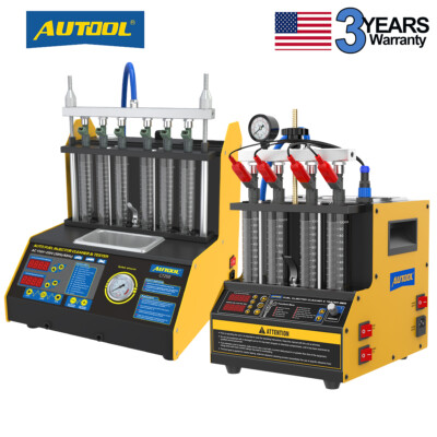 AUTOOL Ultrasonic Fuel Injector Tester Cleaner Cleaning Machine Car Motorcycle