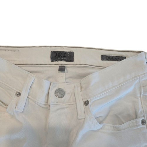 Agolde Madison White Split Knee Ultra Flare Jeans Size 24 - Picture 5 of 11