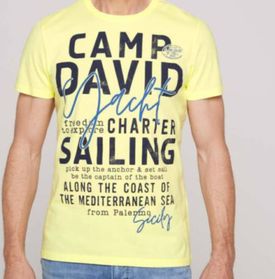 Camp David Shirt Neu T-Shirt navy gelb cozy blue Gr.L XL 3XL NEU