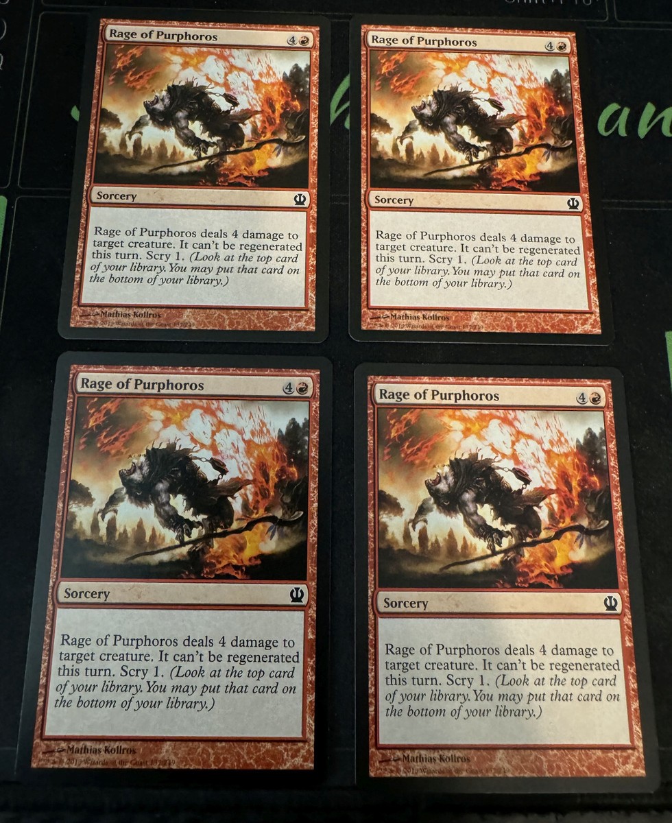 Rage of Purphoros X4 Theros Magic the Gathering MTG