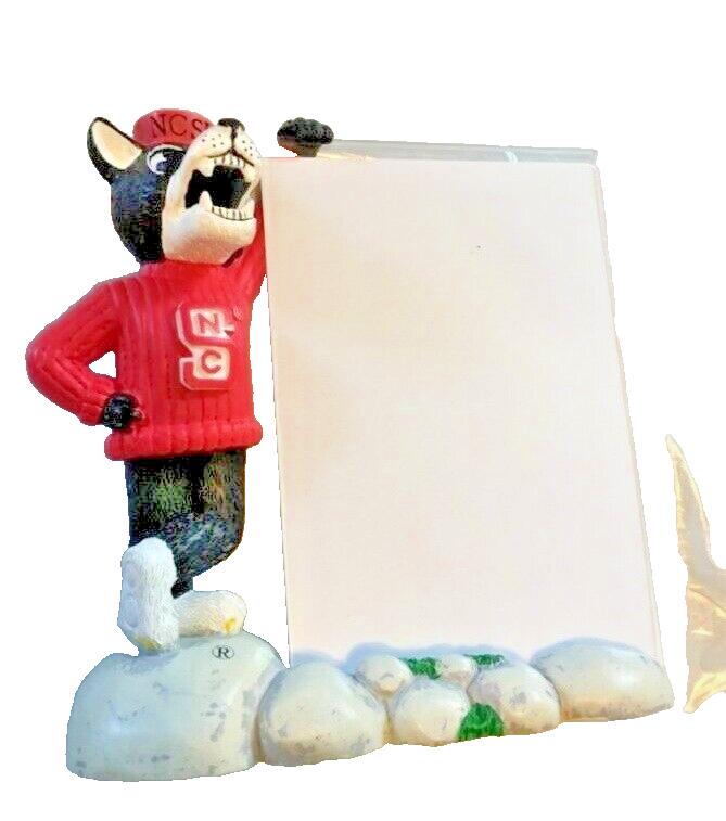 NC State Wolfpack Football Basketball Mascot Photo Frame with Stand Rare Collectible  