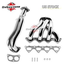 Polished Header Kit For 94-01 Acura Integra Lsrsgs 1.8 B-series B16 B18 B20 Us