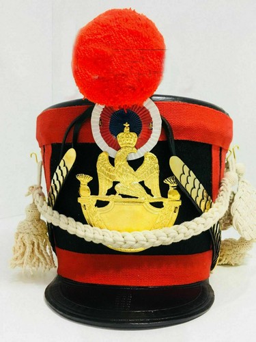 French Napoleonic Shako Helmet with Red 