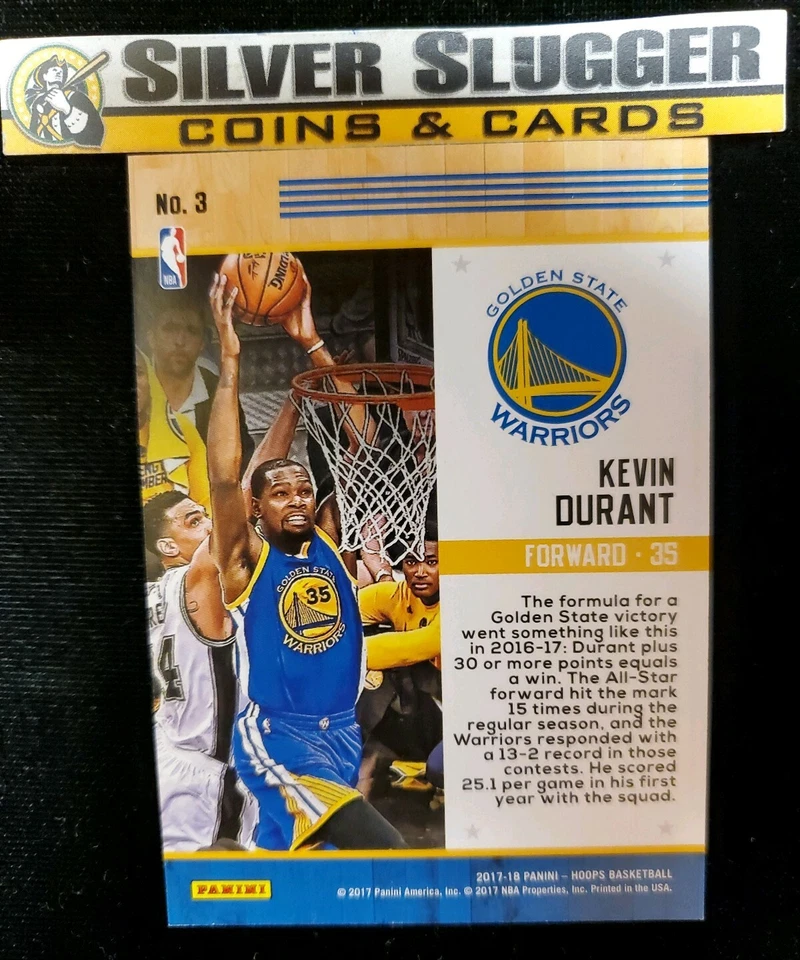 2017-18 Kevin Durant Panini NBA Hoops Team Leaders #14/25! WARRIORS! - Image 2 of 2