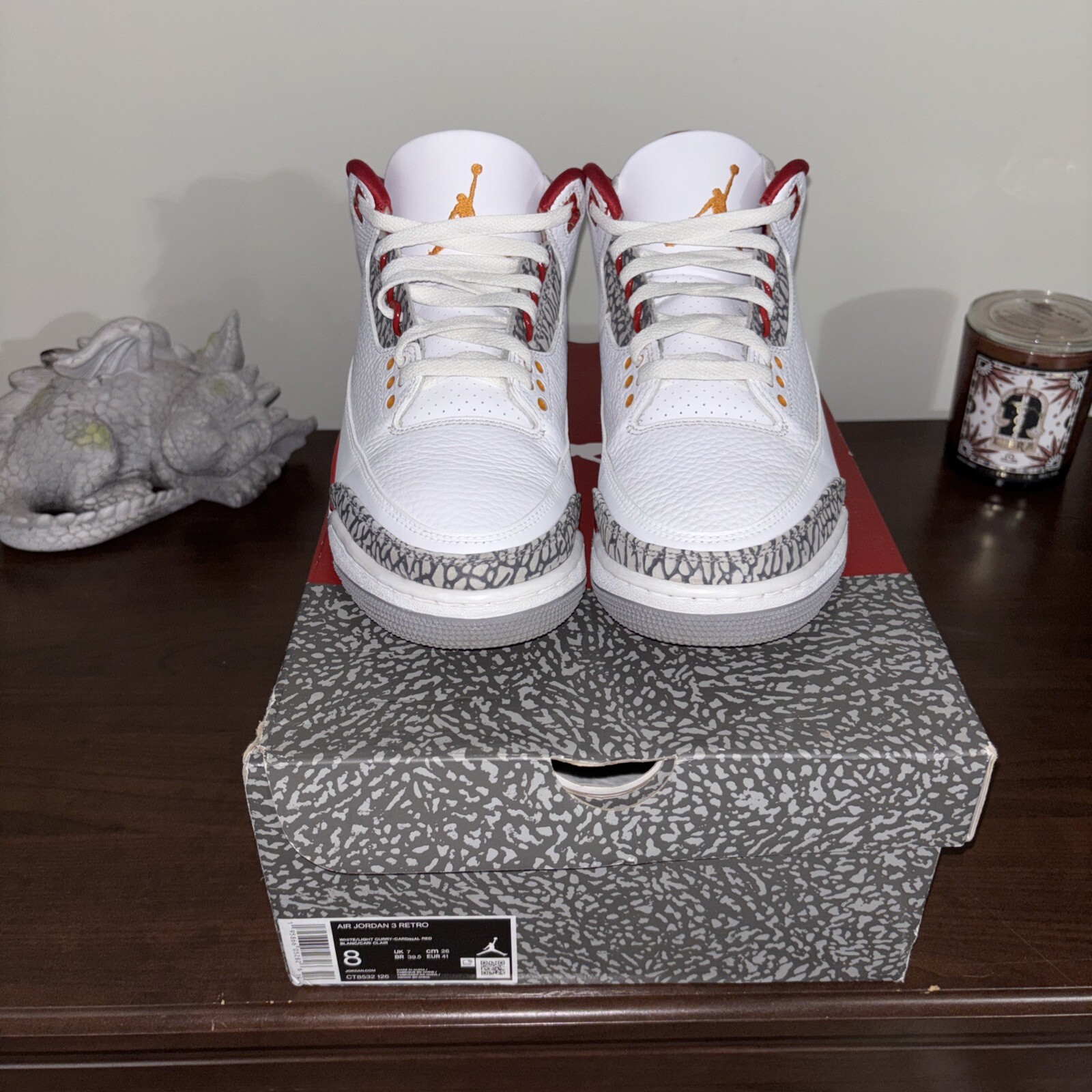 Air Jordan 3 Retro Cardinal Red - Size 8