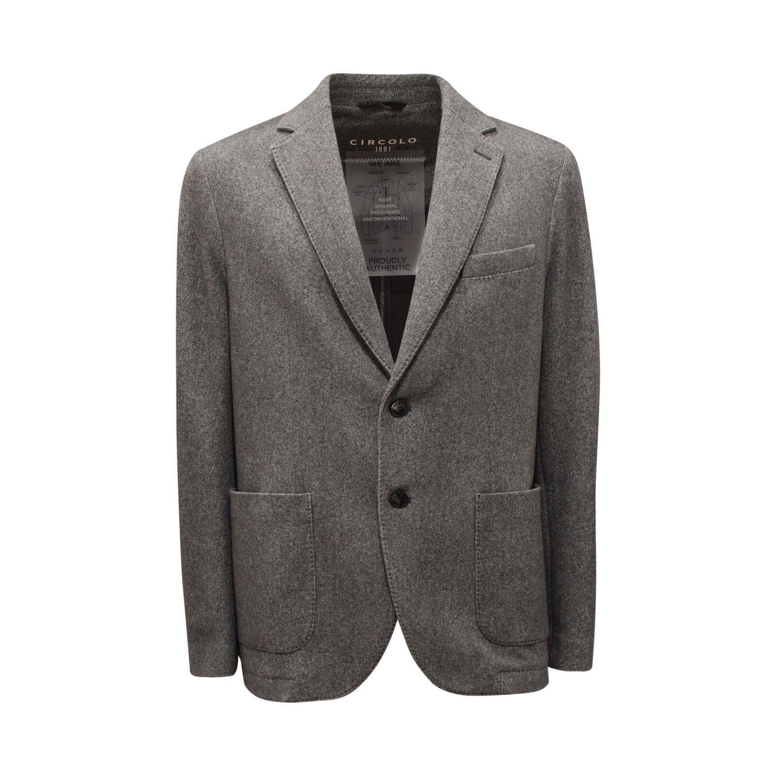 3341AQ мужская хлопчатобумажная куртка giacca uomo CIRCOLO 1901 серого цвета 50590₽