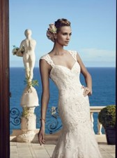 Casablanca Wedding Dress 2195- Ivory/Blush - Size 12- New