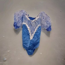Art Stone Blue Ruffle Fancy Dance Dress Size Small Costume