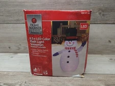 6.5 FT. WINTER WONDER LANE LED FLASH LIGHTED INFLATABLE CHRISTMAS WAVING SNOWMAN