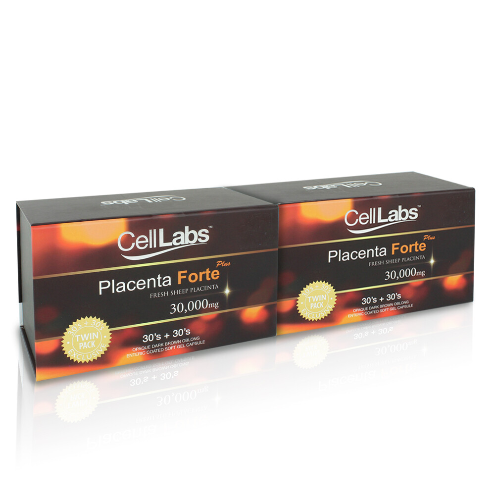 2x CellLabs Placenta Forte Plus 30000mg Rich Antioxidant
