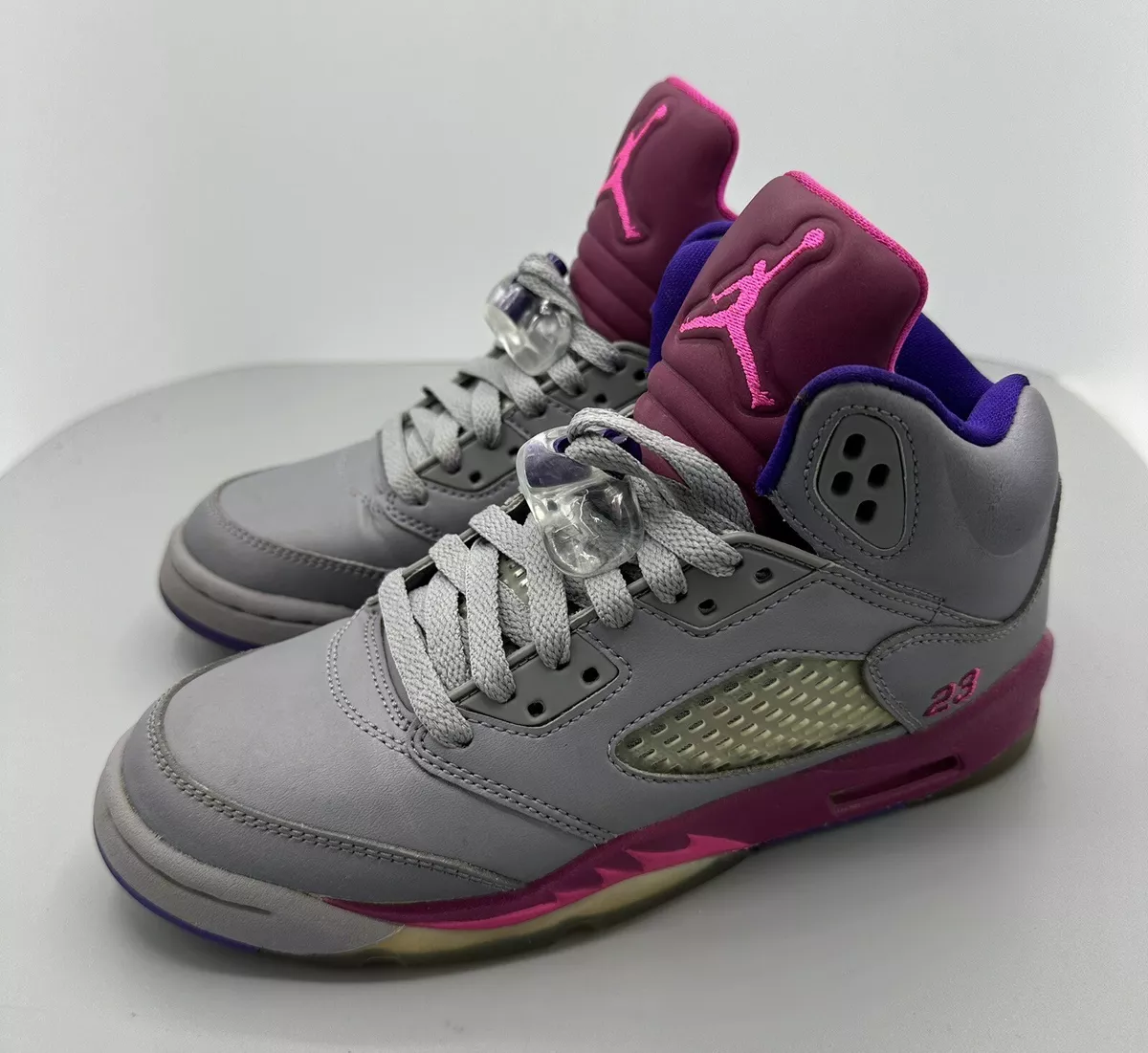 jordan 5 grey and pink