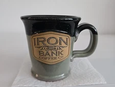 IRON BANK COFFEE CO. 1862 COLUMBUS GEORGIA SUNSET HILL STONEWARE MUG CUP