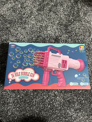 36 Loch Seifenblasenpistole Bubble Bazooka Gun Raketenwerfer in Pink