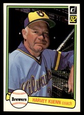 1982 Donruss Harvey Kuenn #578 Milwaukee Brewers Low Grade Card