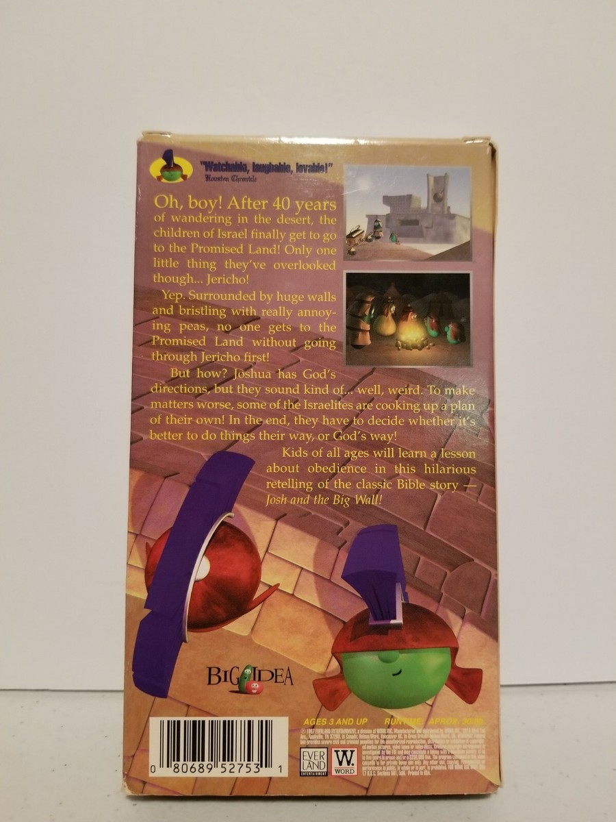 VeggieTales - Josh And The Big Wall (VHS, 1997) 45986021304| eBay