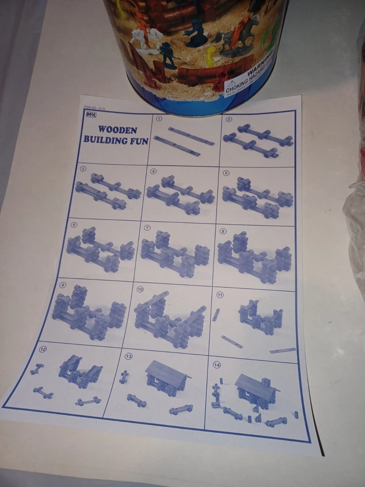 First Learning Company Vintage Lincoln Logs Cowboys Building Fun Set 115pcs New - Image 3 of 4