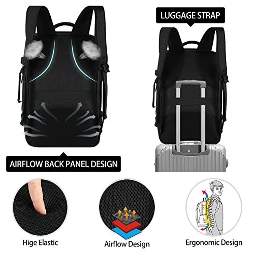 Laptop Backpack for Men Women 17 Inch Flight Approved Carry on Daypack Waterp...