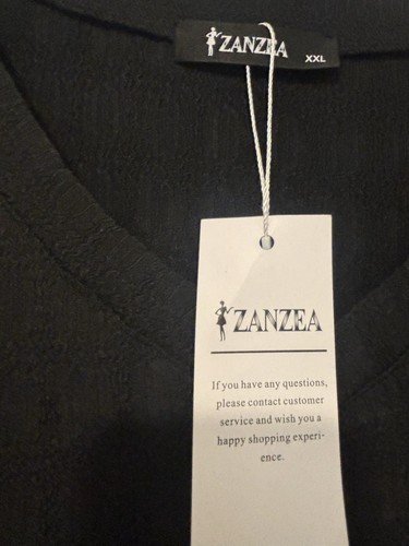 Zanzea Top Womens XXL Black Textured Knit NWT #563 - Picture 2 of 2