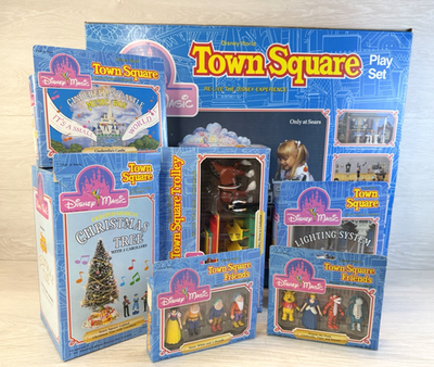 #ad #ad 1988 Sears Disney Magic Town Square Playset with Accessories amp; Figures NEW $210.00